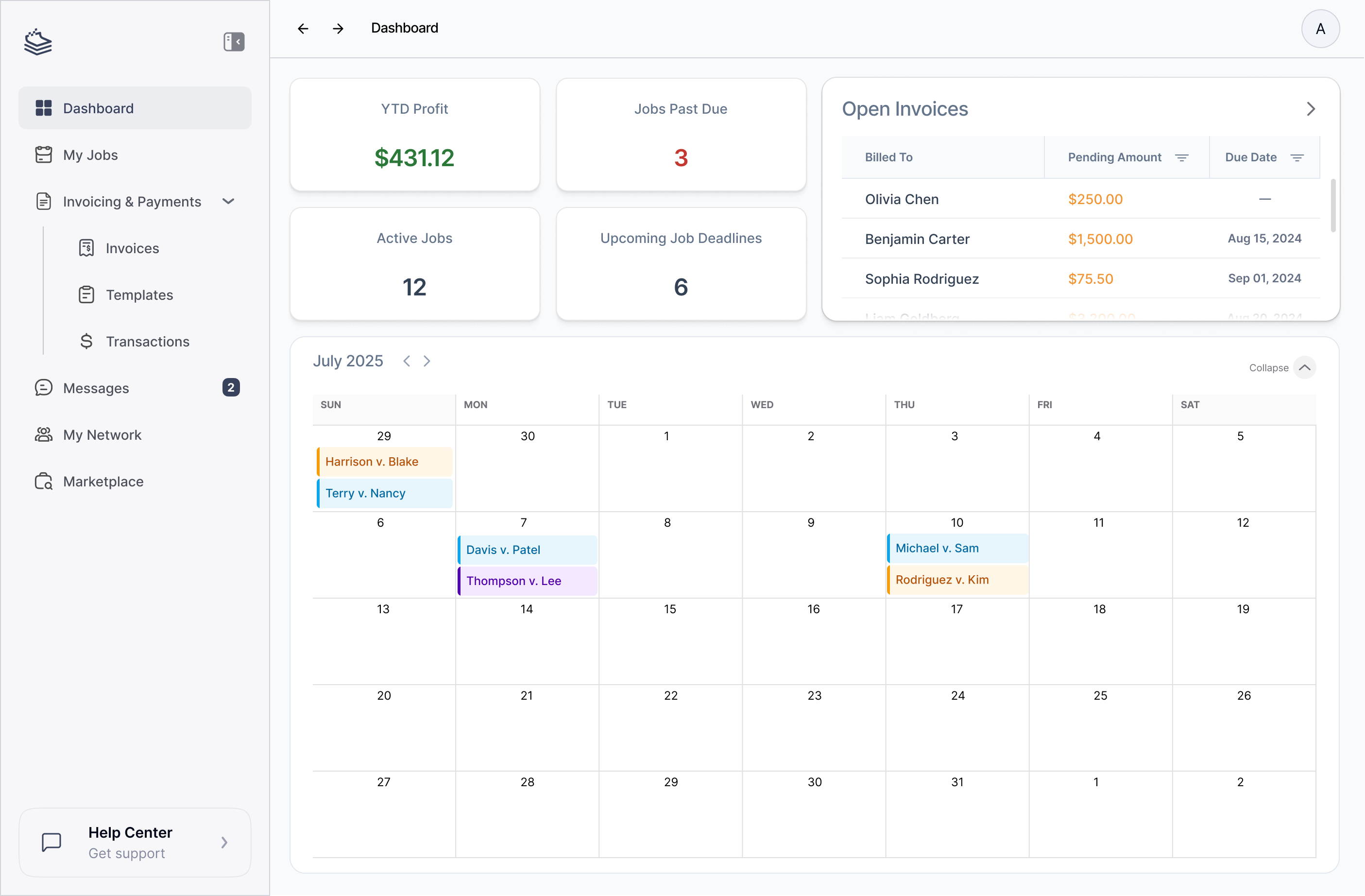 Dashboard View